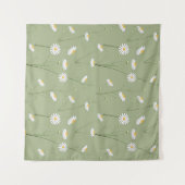 Seamless floral pattern background with cosmos flo タペストリー (正面(横))