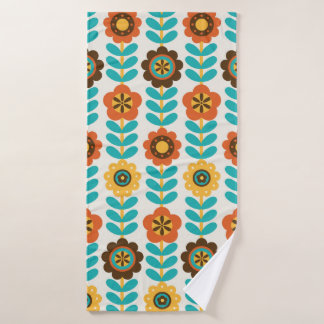 seamless floral pattern design. Vintage illustrati バスタオル