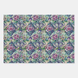 Seamless Floral Pattern Furniture Decoupage ラッピングペーパーシート