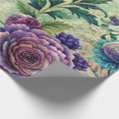 Seamless Floral Pattern Furniture Decoupage Paper ラッピングペーパー (角)