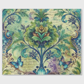 Seamless Floral Pattern Furniture Decoupage Paper ラッピングペーパー (フラット)