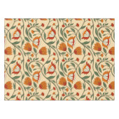 Seamless floral pattern in beige background テーブルクロス (正面(横))