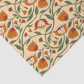 Seamless floral pattern in beige background 薄葉紙 (詳細)