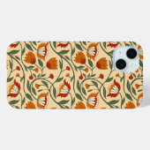 Seamless floral pattern in beige background Case-Mate iPhoneケース (裏面 (横))
