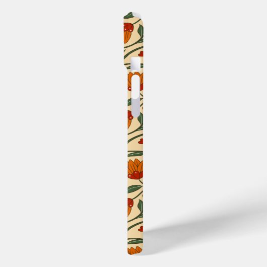 Seamless floral pattern in beige background Case-Mate iPhoneケース (裏面 / 左)