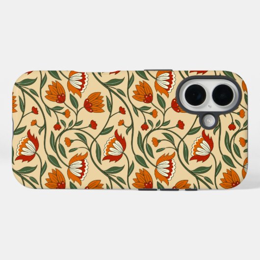Seamless floral pattern in beige background Case-Mate iPhoneケース (裏面 (横))