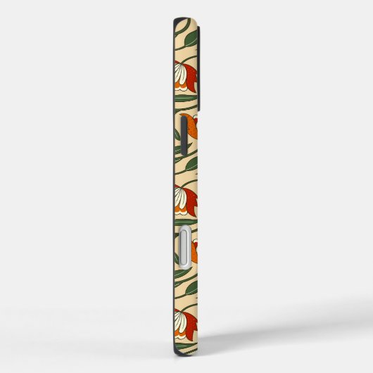 Seamless floral pattern in beige background Case-Mate iPhoneケース (裏面 / 右)