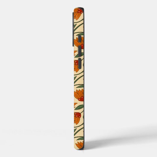 Seamless floral pattern in beige background Case-Mate iPhoneケース (裏面 / 左)