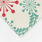 Seamless floral pattern of abstract flowers and le フリースブランケット (角)