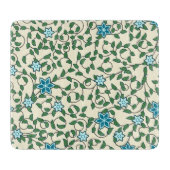 Seamless floral pattern on beige background カッティングボード (正面)