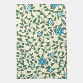 Seamless floral pattern on beige background キッチンタオル (縦)