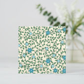 Seamless floral pattern on beige background サンキューカード (スタンド正面)