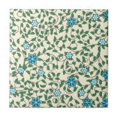 Seamless floral pattern on beige background タイル (正面)