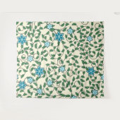 Seamless floral pattern on beige background タペストリー (正面(横))