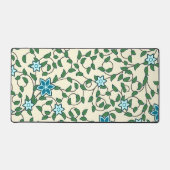 Seamless floral pattern on beige background デスクマット (正面)