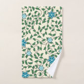 Seamless floral pattern on beige background バスタオルセット (ハンドタオル)