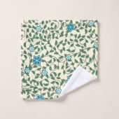 Seamless floral pattern on beige background バスタオルセット (ウォッシュタオル)