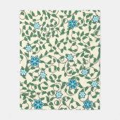 Seamless floral pattern on beige background フリースブランケット (正面)