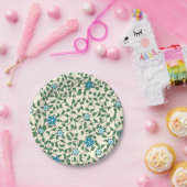 Seamless floral pattern on beige background ペーパープレート (パーティー)