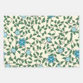 Seamless floral pattern on beige background ラッピングペーパーシート (正面)