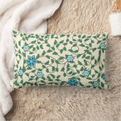 Seamless floral pattern on beige background ランバークッション (ブランケット)