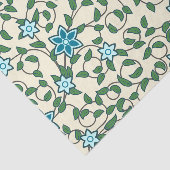 Seamless floral pattern on beige background 薄葉紙 (詳細)