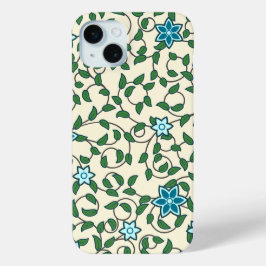 Seamless floral pattern on beige background iPhone 15 miniケース