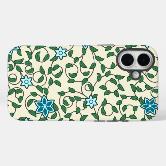 Seamless floral pattern on beige background Case-Mate iPhoneケース (裏面 (横))