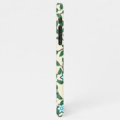 Seamless floral pattern on beige background iPhoneケース (左側)