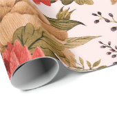 Seamless floral pattern roses with chrysanthemum a ラッピングペーパー (ロールコーナー)