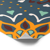 Seamless floral pattern. Stylized doodle flowers.  ポスター (角)