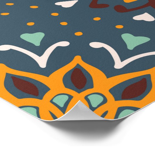 Seamless floral pattern. Stylized doodle flowers.  ポスター (角)