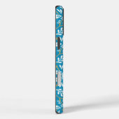 Seamless Floral Pattern: White and Gold on Blue Case-Mate iPhoneケース (裏面 / 右)
