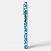 Seamless Floral Pattern: White and Gold on Blue Case-Mate iPhoneケース (裏面 / 左)