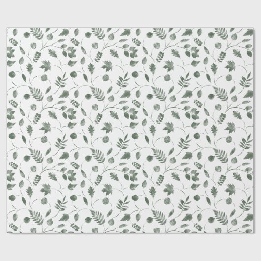 seamless floral pattern with leaves ラッピングペーパー (フラット)