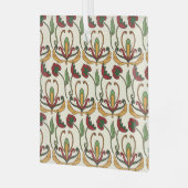 Seamless floral pattern with red and yellow  ガラスオーナメント (正面左)