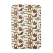 Seamless floral pattern with red and yellow  バスマット (正面縦)