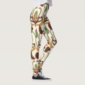 Seamless floral pattern with red and yellow  レギンス (右)