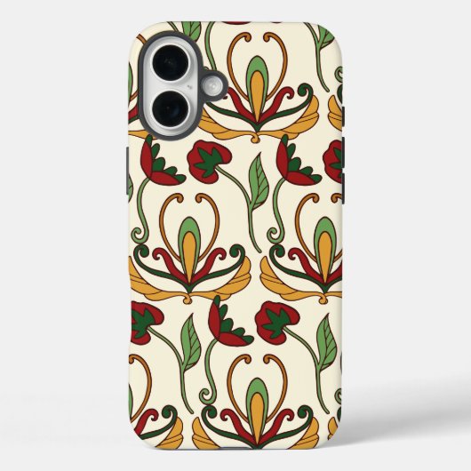 Seamless floral pattern with red and yellow  Case-Mate iPhoneケース (裏面)
