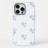 Seamless Floral Pattern with Small Blue Flowers iPhoneケース (裏面)