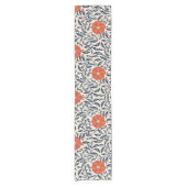Seamless floral pattern with vibrant orange flower ショートテーブルランナー (正面)