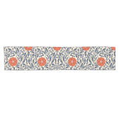 Seamless floral pattern with vibrant orange flower ショートテーブルランナー (横)
