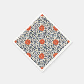 Seamless floral pattern with vibrant orange flower スタンダードカクテルナプキン (角)