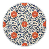 Seamless floral pattern with vibrant orange flower セラミックノブ (正面)