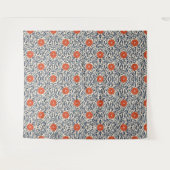 Seamless floral pattern with vibrant orange flower タペストリー (正面(横))