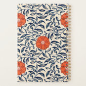 Seamless floral pattern with vibrant orange flower プランナー手帳 (裏面)