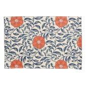 Seamless floral pattern with vibrant orange flower 枕カバー (正面左)