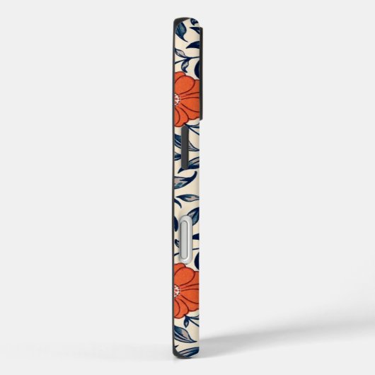 Seamless floral pattern with vibrant orange flower Case-Mate iPhoneケース (裏面 / 右)