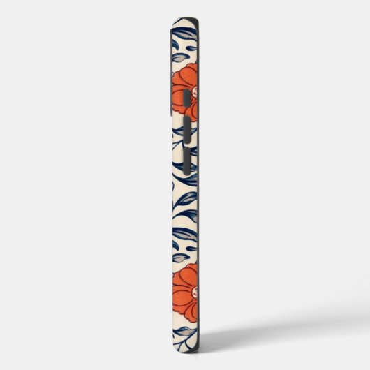 Seamless floral pattern with vibrant orange flower Case-Mate iPhoneケース (裏面 / 左)