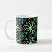 Seamless Floral Symmetrical Pattern コーヒーマグカップ (左)
